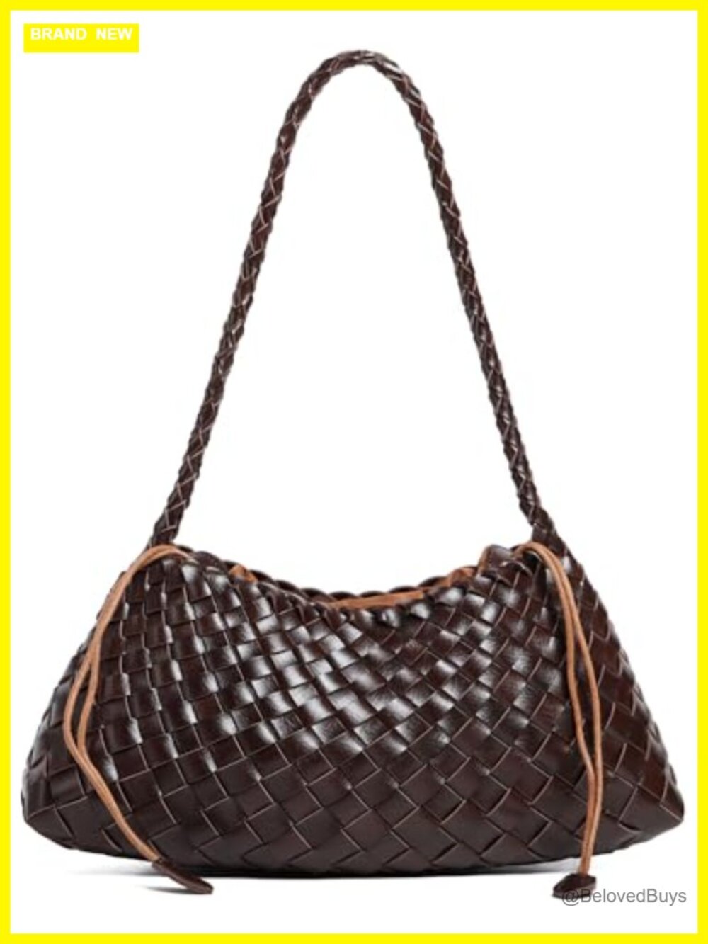 Woven Vegan Leather Shoulder Bag Tote Hobo Handbag Purses